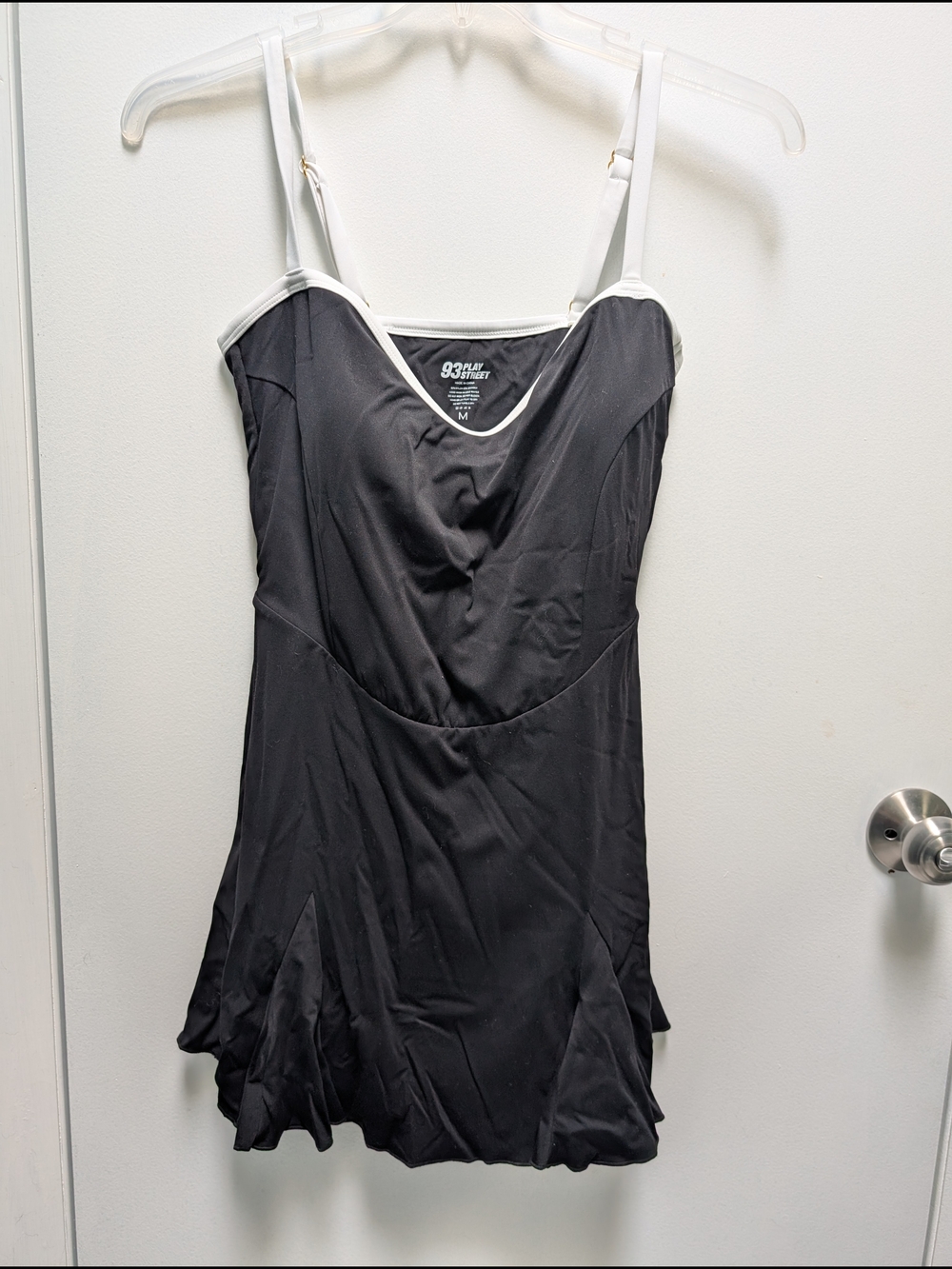 Black Active Dress with White Trim